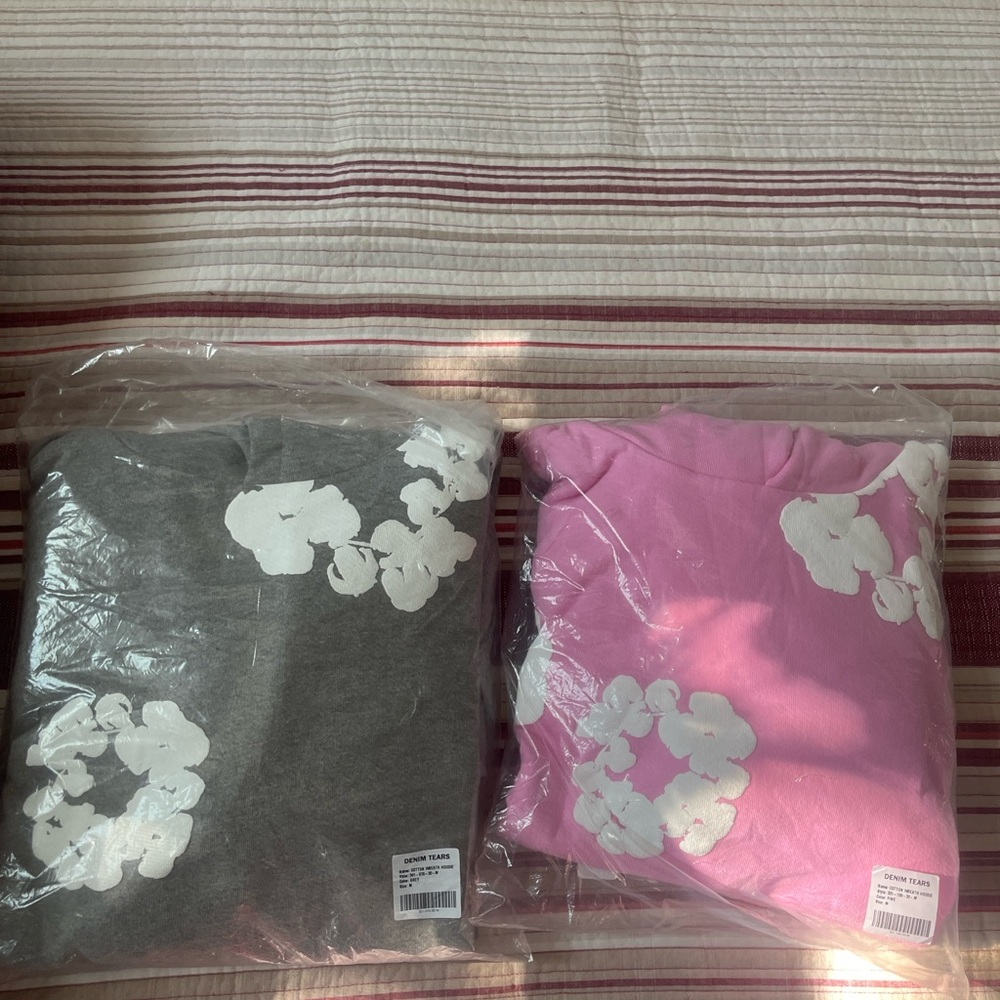 Gray and Pink Floral Cardigan Sweater